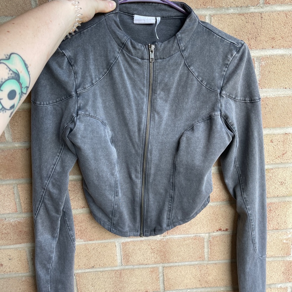 Urban Outfitters “out from under” fitted jacket with sleeves